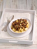 Gnocchi with chanterelle mushroom sauce