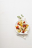 Chicken breast with fennel, cherry tomatoes and potatoes