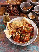 Spicy meatballs with unleavened bread (North Africa)