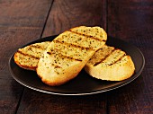 Slices of grilled garlic bread