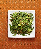 Green beans with brown butter and a spicy ginger and fish sauce