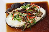Steamed sablefish with soy sauce