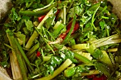 Lao Hu Cai (Salat mit Frühlingszwiebeln, Koriander & Chili, China)