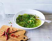 Spicy chilli and leek soup