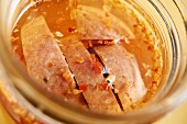 Pickled, smoked sausage (a speciality from Pennsylvania Dutch Country, USA)