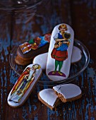 Gingerbread decoration with colourful paper figures