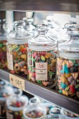 Jars of sweets at the Torvehallerne market in Copenhagen