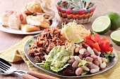 Mexican vegetable salad with beef