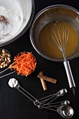 Ingredients for carrot muffins