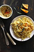 Tagliatelle with an orange butter