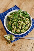 Green potato salad with beans (Portugal)