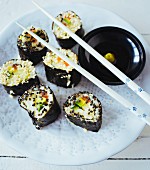 Sushi 'Low Carb' mit Blumenkohl statt Reis