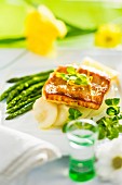 Rosefish with asparagus and mashed potatoes