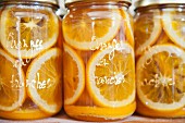 Preserved orange slices in jars, 'Pain d'Épices' de Mireille Oster, Strasbourg