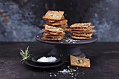 Quinoa biscuits with rosemary and coarse sea salt