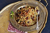 Bulgur salad with cranberries, nuts and mint (Arabia)