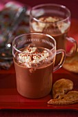 Hot chocolate with cream and chilli powder
