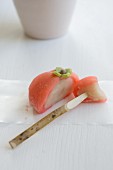 Wagashi persimmon (Japanese sweet)