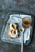 Greek brittle and yoghurt spread with honey