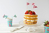 Victoria sponge cake from a children's birthday party