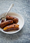 Plantains with rum and sugar (Caribbean)