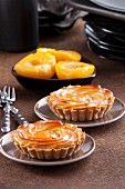 Quark tartlets with peaches