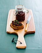 Black pudding terrine with grilled bread