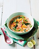 Red vegetable curry with coconut