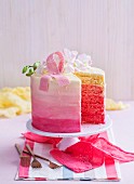 Ombre cake in Pink