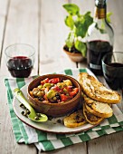Caponata con i capperi (Sweet-and-sour vegetables with capers, Italy)