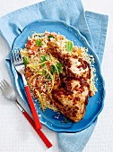 Harissa rubbed chicken