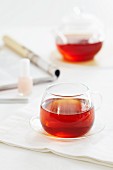 Redbush tea in glass cups