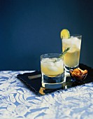 Two cocktails: Sunday Roast and Ginger Sling