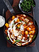 Turkey curry with butternut squash and yoghurt