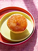 Sugared grapefruit on plate