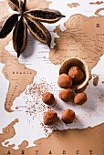 Chocolate and paprika truffles