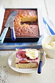 Fig bake with served with clotted cream