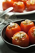 Stuffed tomatoes with courgette and feta cheese