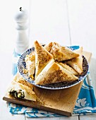 Spanakopita (pastry parcels filled with spinach, Greece)