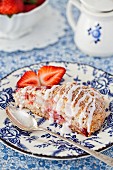 Strawberry scones on a plate with fresh berries