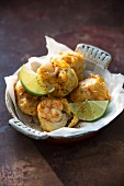 Prawns with shallots and limes