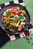 Quinoa salad with vegetables and mint