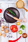 Ingredients for a couscous meal