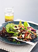 Warm mushroom salad with chorizo