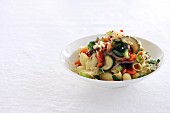 Pasta with vegetables and Parmesan cheese