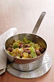 Potato stew with onions, apple, Chinese cabbage and pork