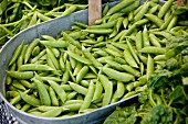Fresh peas at a farmer's market
