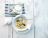 Helgoland fish stew with sour cream