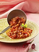 Indian sweet-and.sour baked beans