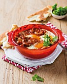 Baked beans with egg